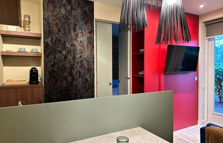 Gezellige binnenruimte van Huisje in Moergestel, vakantiehuis in Noord Brabant met een stijlvolle inrichting.