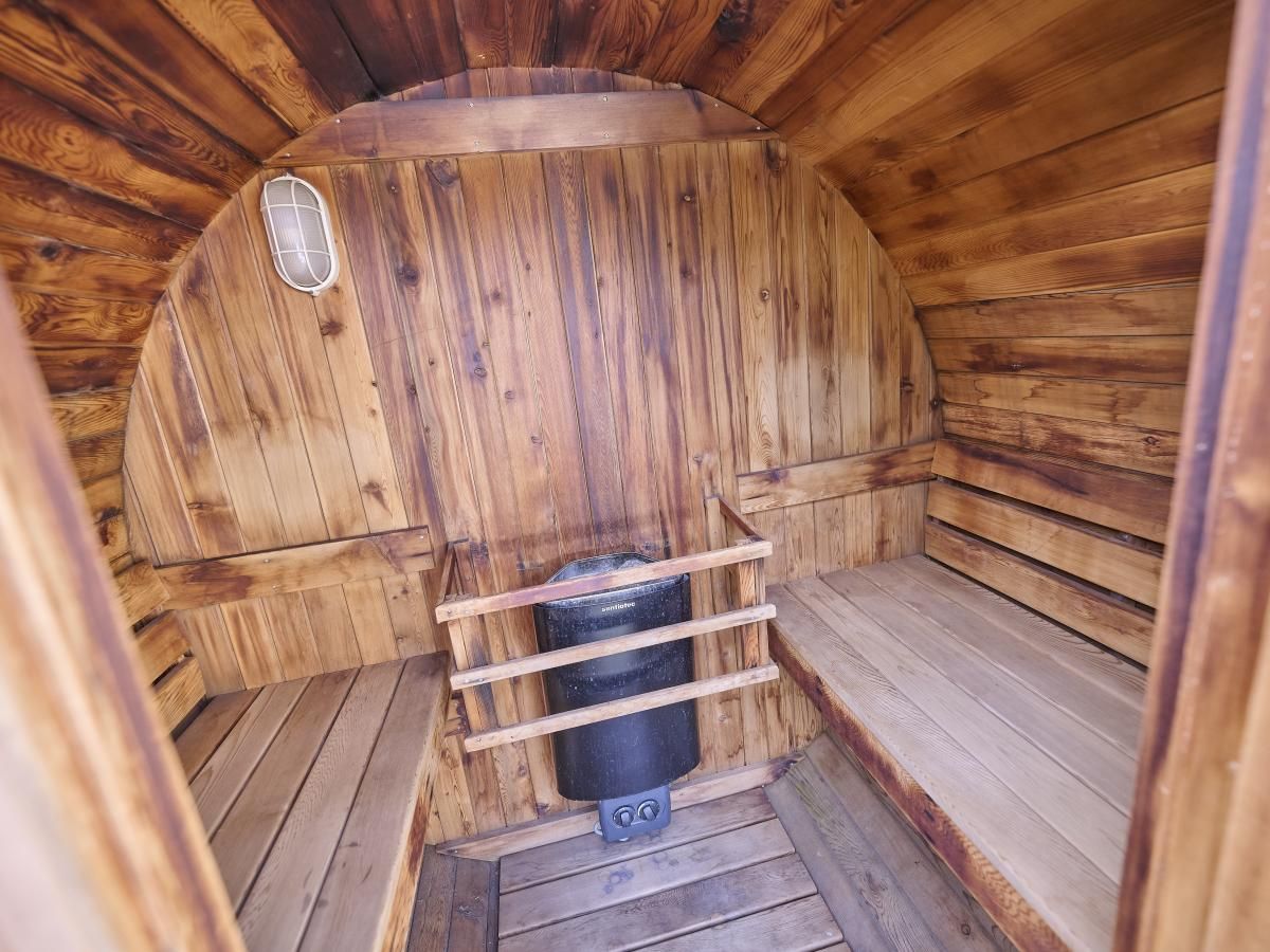 Houten sauna in 't Kaatsheuveltje 1 vakantiehuis in Kaatsheuvel, Hart van Brabant, Noord Brabant voor ultieme ontspanning