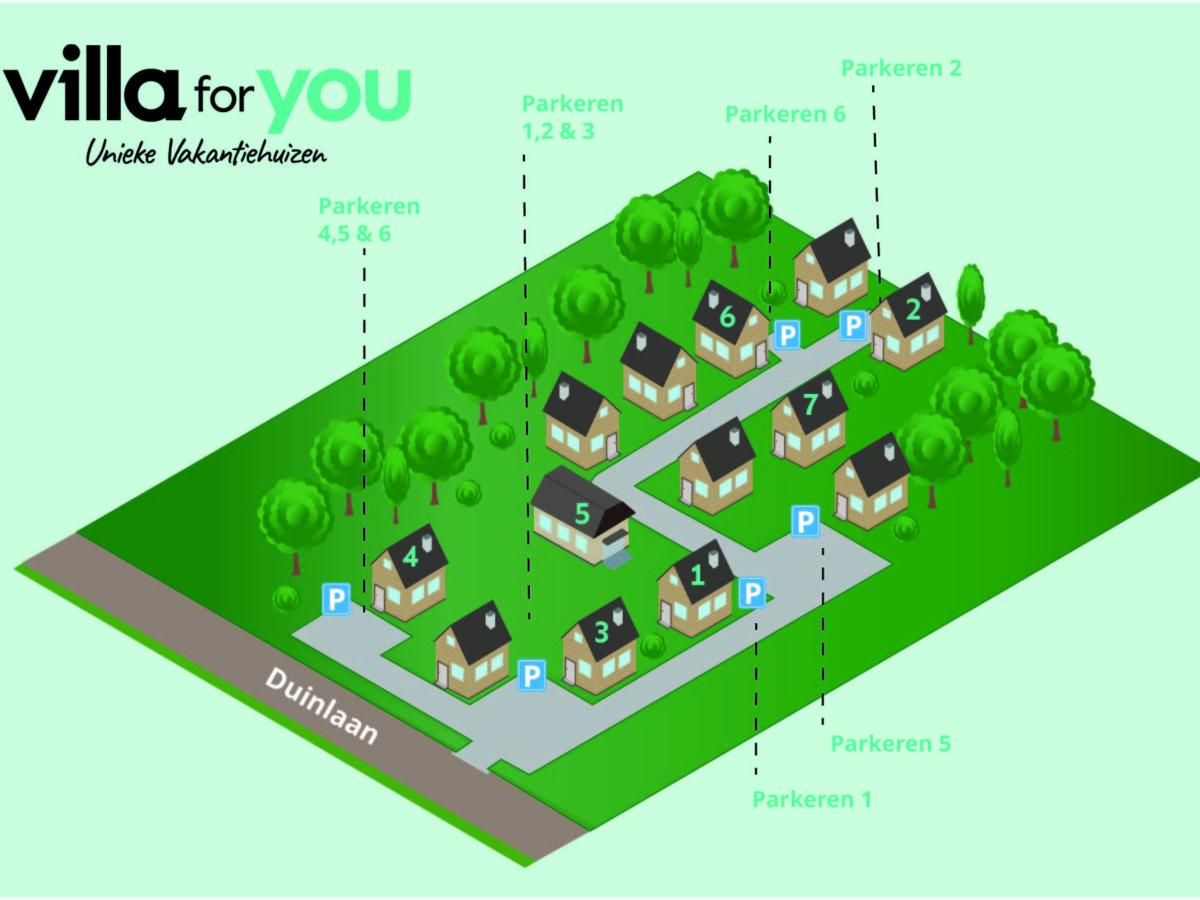 Plattegrond van het park met 't Kaatsheuveltje 1 vakantiehuis in Kaatsheuvel, Hart van Brabant, Noord Brabant