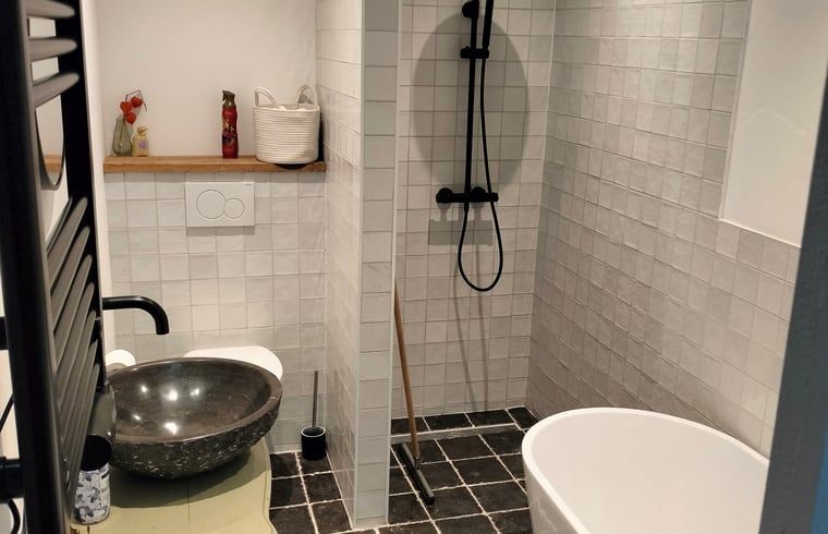 Stylish bathroom in Cottage in Kaatsheuvel, vacation home in Kaatsheuvel, North Brabant.
