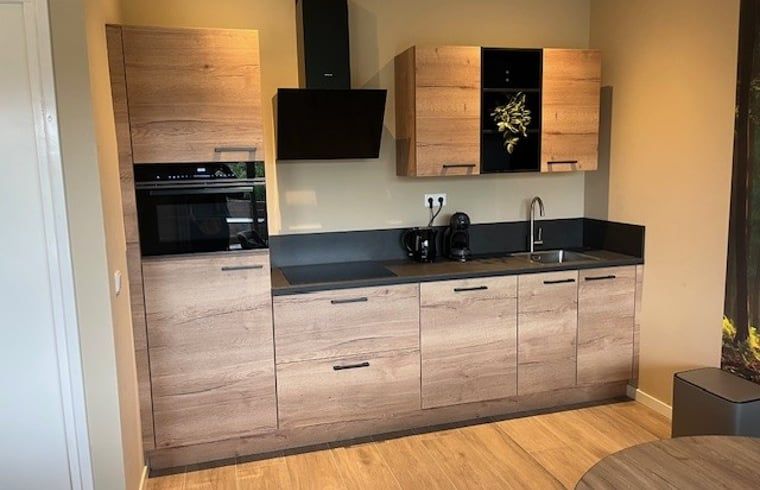 Stilvolle Kueche in Cottage in De Moer, Ferienhaus in Hart van Brabant, komplett ausgestattet fuer einen komfortablen Aufenthalt.