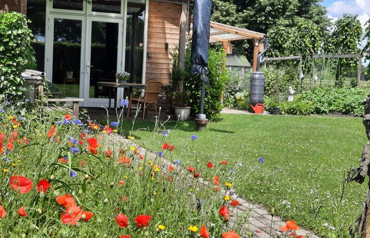 Bloementuin bij Vakantiehuisje in Tilburg, Hart van Brabant.