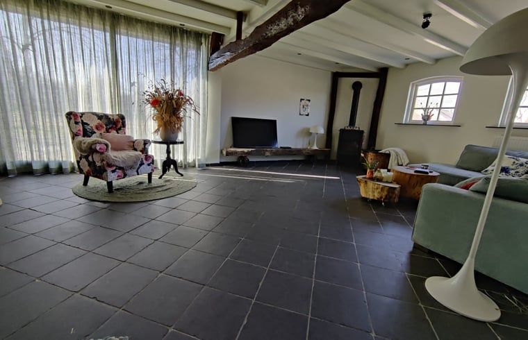 Cozy living room in Holiday home in Best, Heart of Brabant, with rustic decor and plenty of natural light in North Brabant.