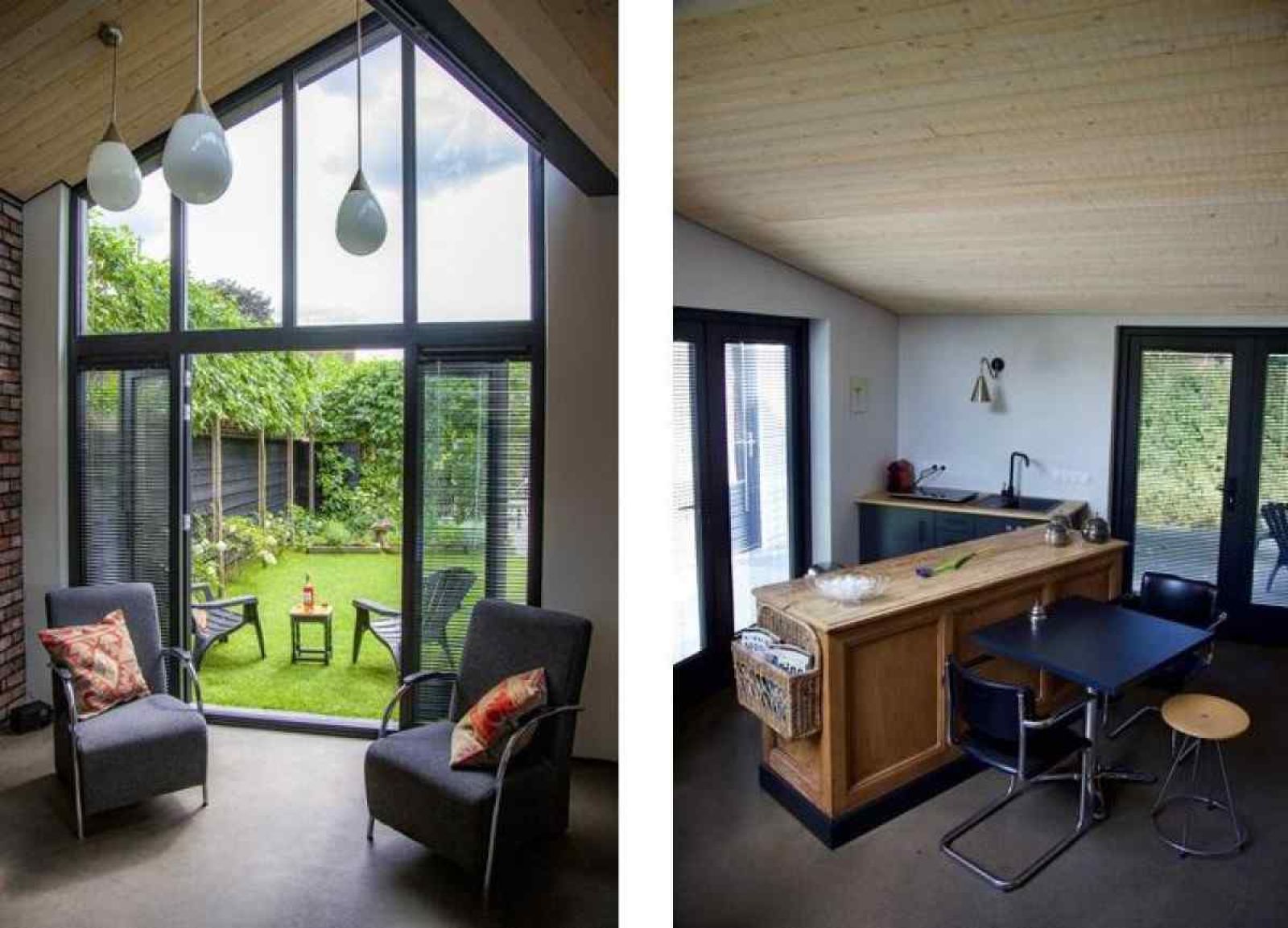 Cozy sitting area BRA045 vacation home Geffen overlooking the garden.