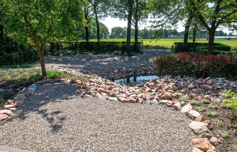 Natural surroundings around Holiday home in Sint Agatha, northeast Brabant with green fields.