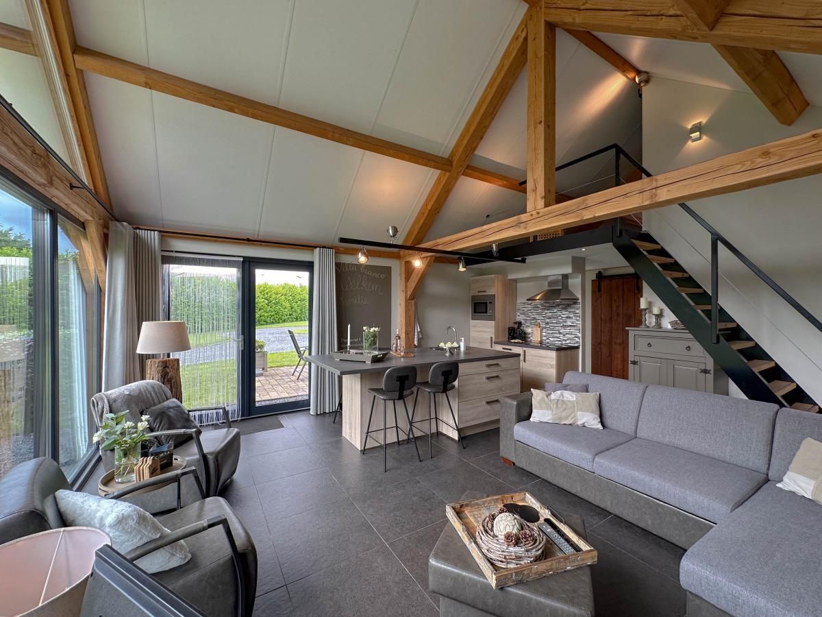 Bright and spacious interior of Villa Bianco in Alphen, West Brabant.