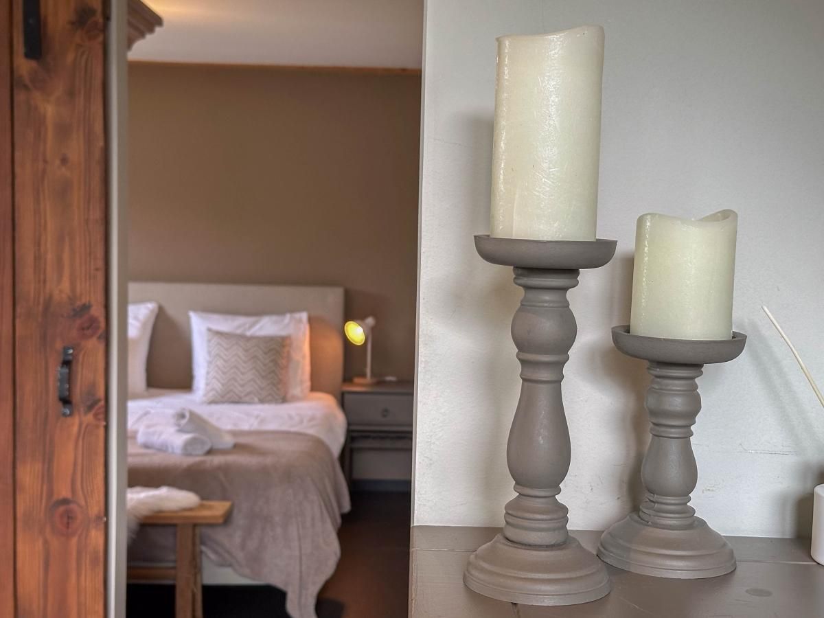 Attractive bedroom in Villa Bianco vacation home in Alphen, North Brabant.