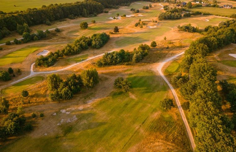 Aerial view of landscape around Huisje in Oosterhout, vacation home in Oosterhout, West Brabant, North Brabant.