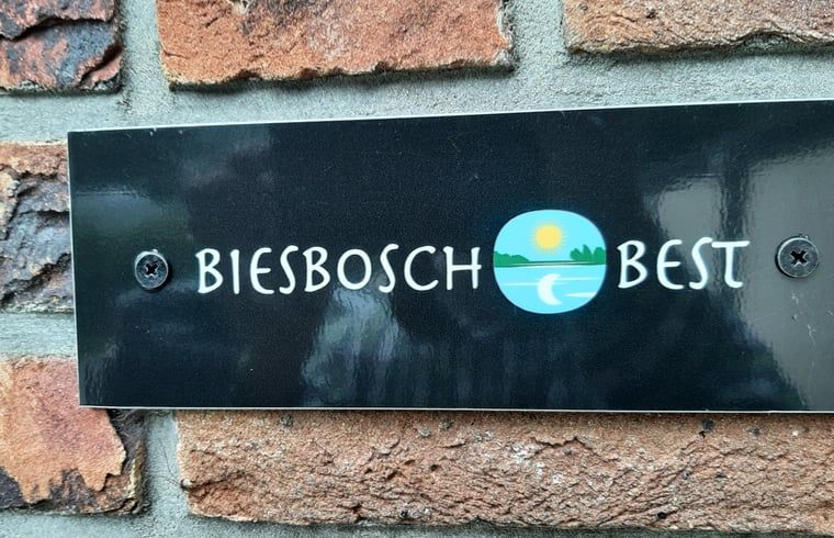Sign with name Biesbosch Best at Holiday home in Werkendam, West Brabant, North Brabant