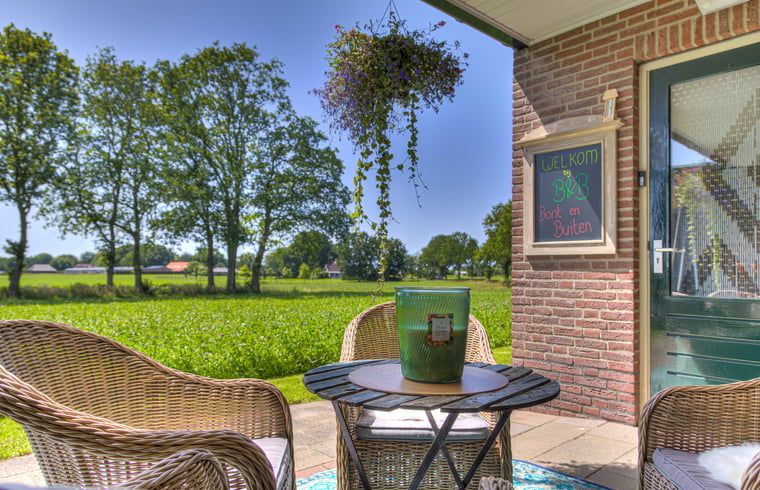 Landschaft um Cottage in Sprundel, ein Ferienhaus in Nordbrabant mit weitem Blick.