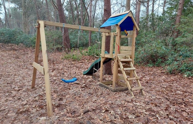 Playground for children at Huisje in Schijf, vacation home in adventurous West Brabant.