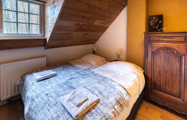 Knusse tweepersoonskamer in Huisje in Putte, vakantiehuis in West Brabant, Noord Brabant.