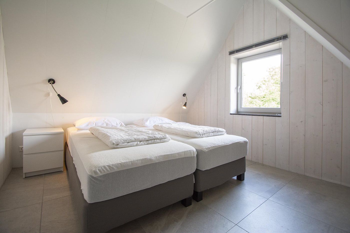 Gemuetliches Schlafzimmer im Sandepark 171 Groote Keeten, Ferienhaus in Callantsoog, ideal fuer Erholung an der Nordseekueste, Nordholland.