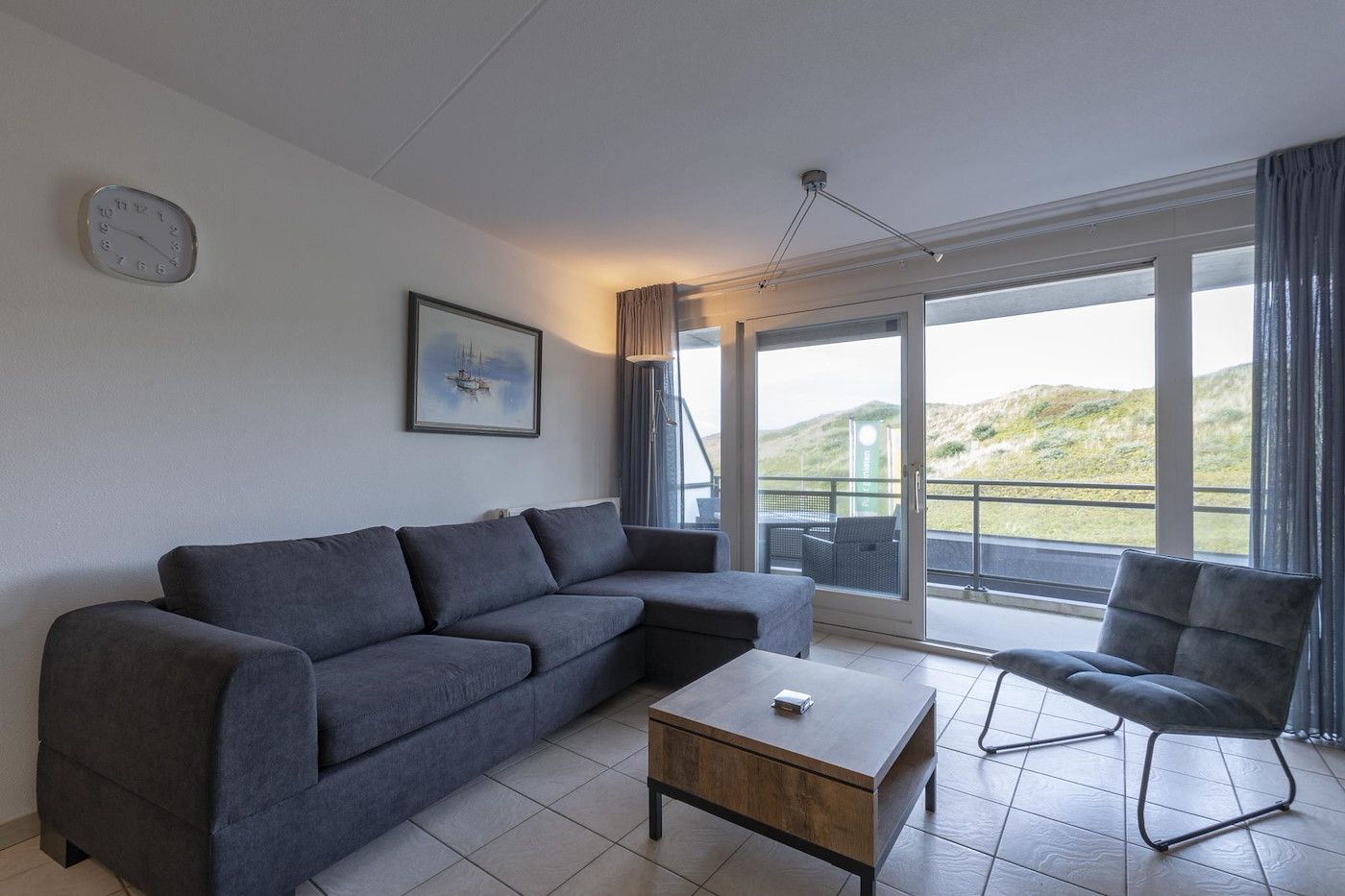 Gemuetliche Sitzecke in Wijde Blick 208 Callantsoog, Ferienhaus an der Nordseekueste, Nordholland.