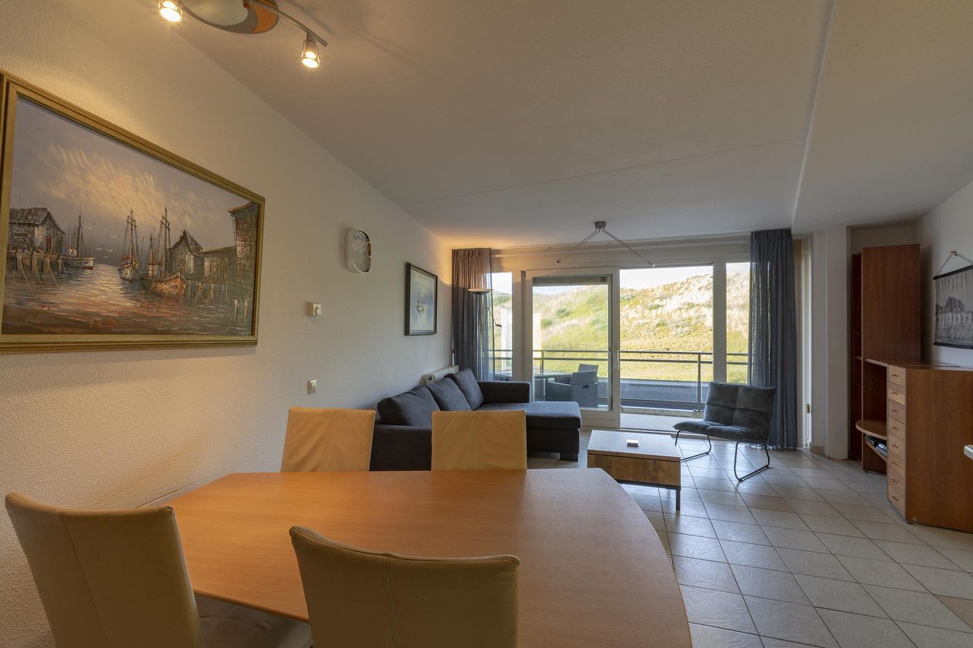 Essecke in Wijde Blick 208 Callantsoog, Ferienhaus an der Nordseekueste, Nordholland.