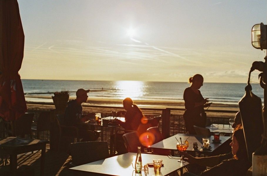 Zonsondergang bij Noordzeekust, nabij AanNoordzee.nl, Sint Maartenszee.