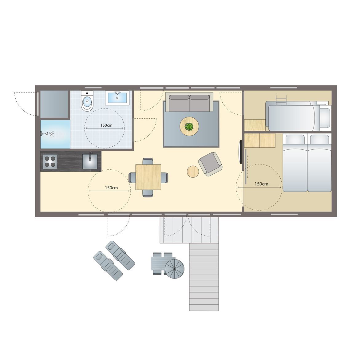 Unterkunft 450727 - Bungalow Noordzeekust - 2-4-persoons Beach House | 2-4SHT