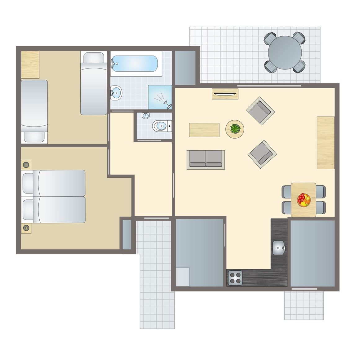 Unterkunft 454076 - Bungalow Noordzeekust - Beach Resort Ooghduyne | 4-persoons villa | 4B2