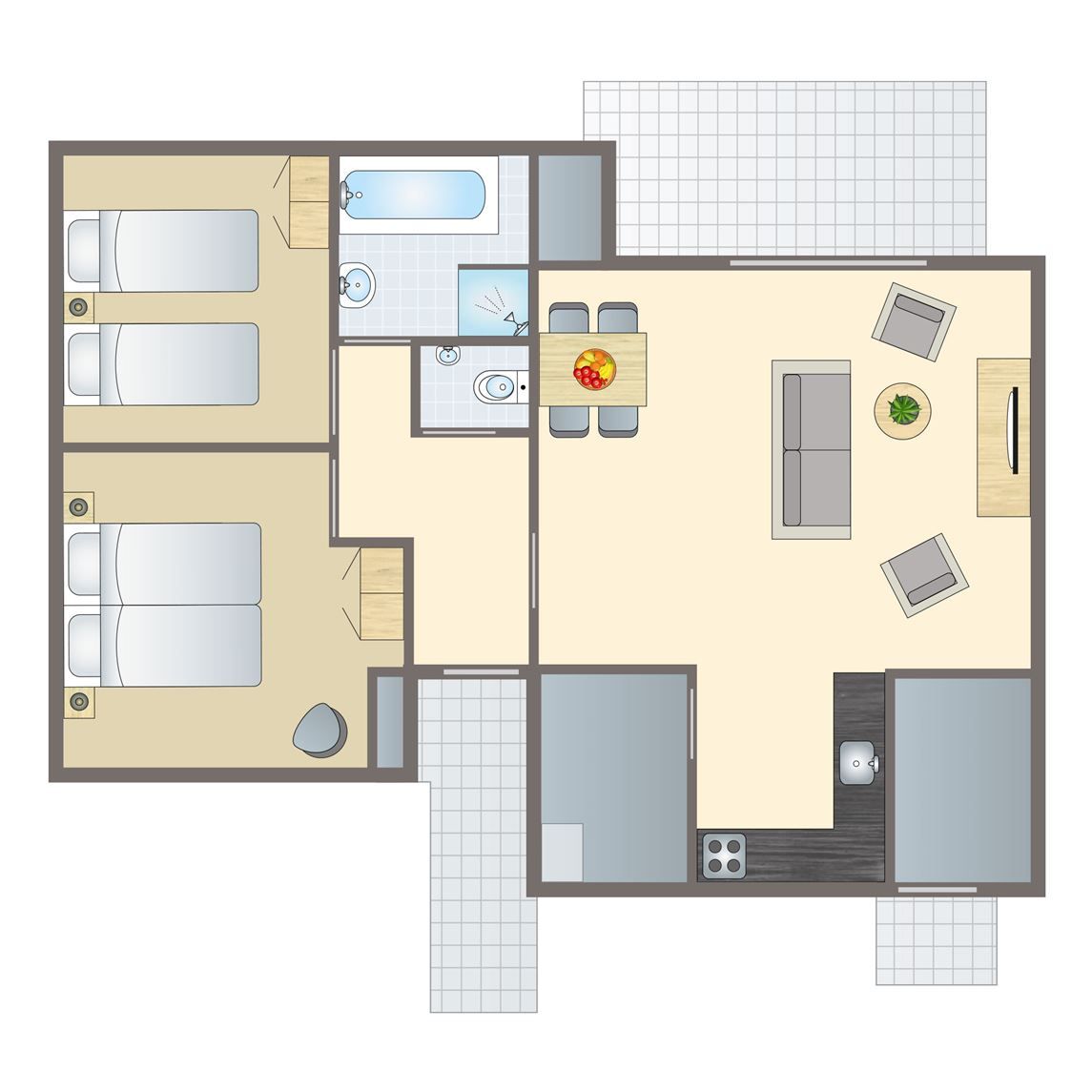 Unterkunft 454082 - Bungalow Noordzeekust - Beach Resort Ooghduyne | 4-persoons villa | 4C