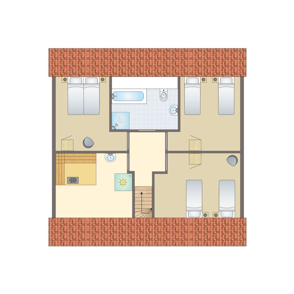 Guest house 454084 - Bungalow Noordzeekust - Beach Resort Ooghduyne | 10-persoons villa | 10L1