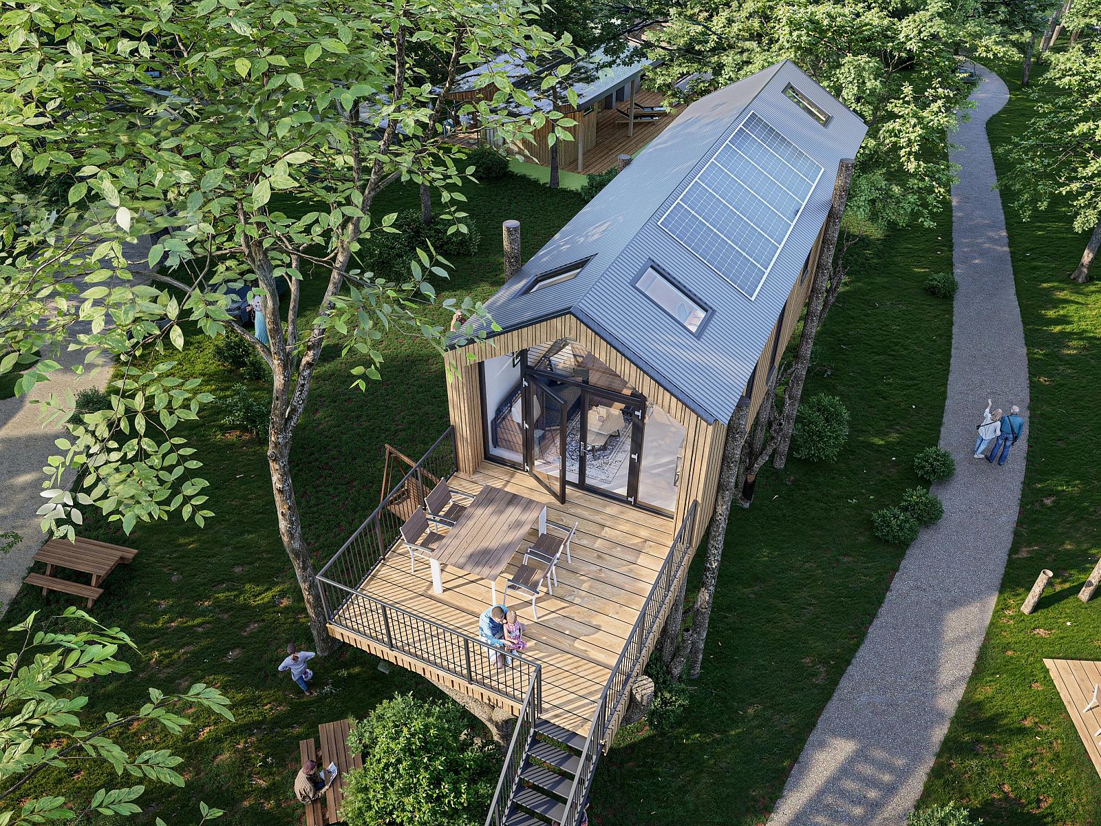 Freistehendes Haus in Enkhuizen mit groer Terrasse, umgeben von Grn an der Kste des IJsselmeers in Nordholland, ideal zum Entspannen.