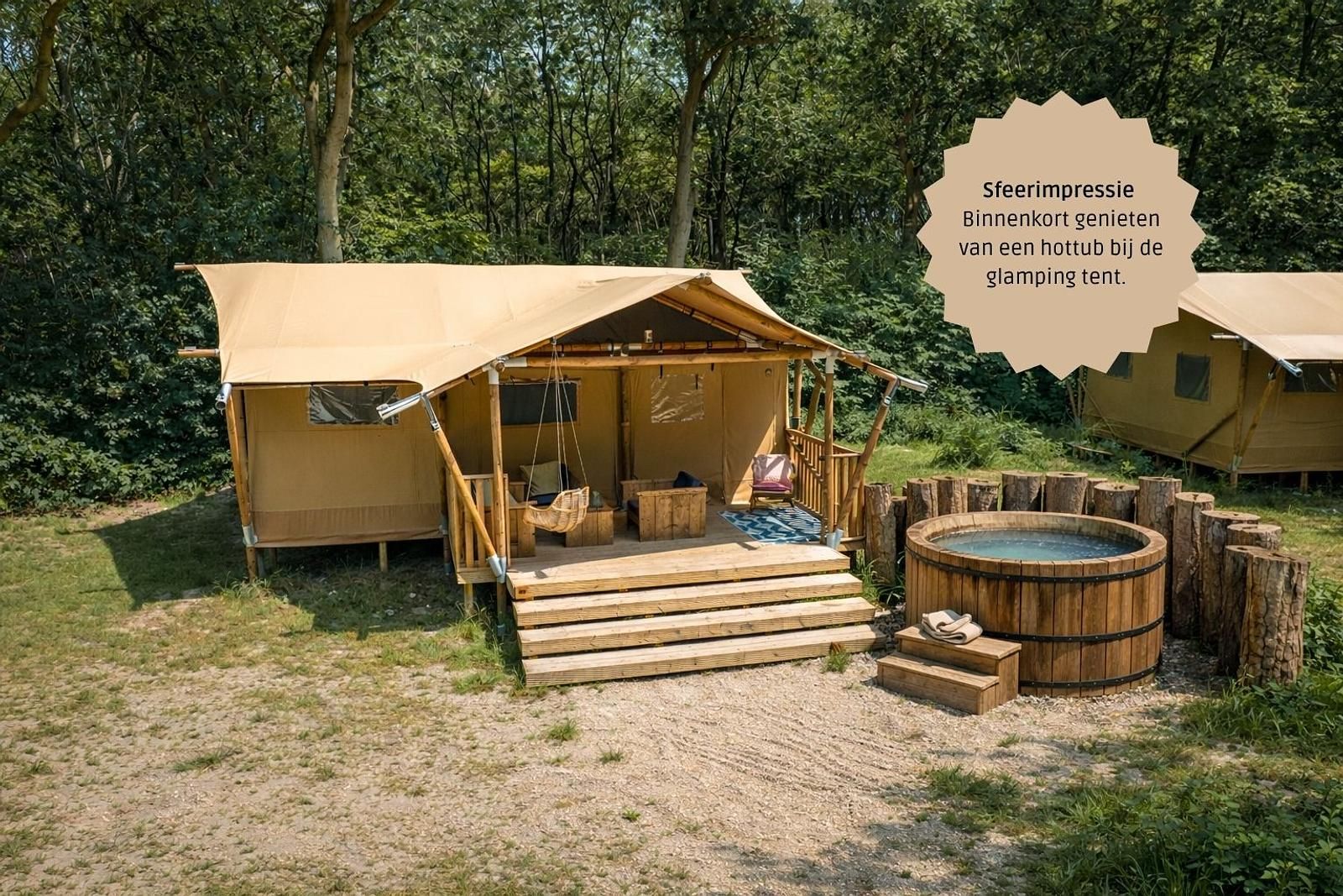Enjoy the peace and quiet at De Stille Heide, a luxury glamping lodge with hot tub in Huizen, IJsselmeer coast, North Holland.