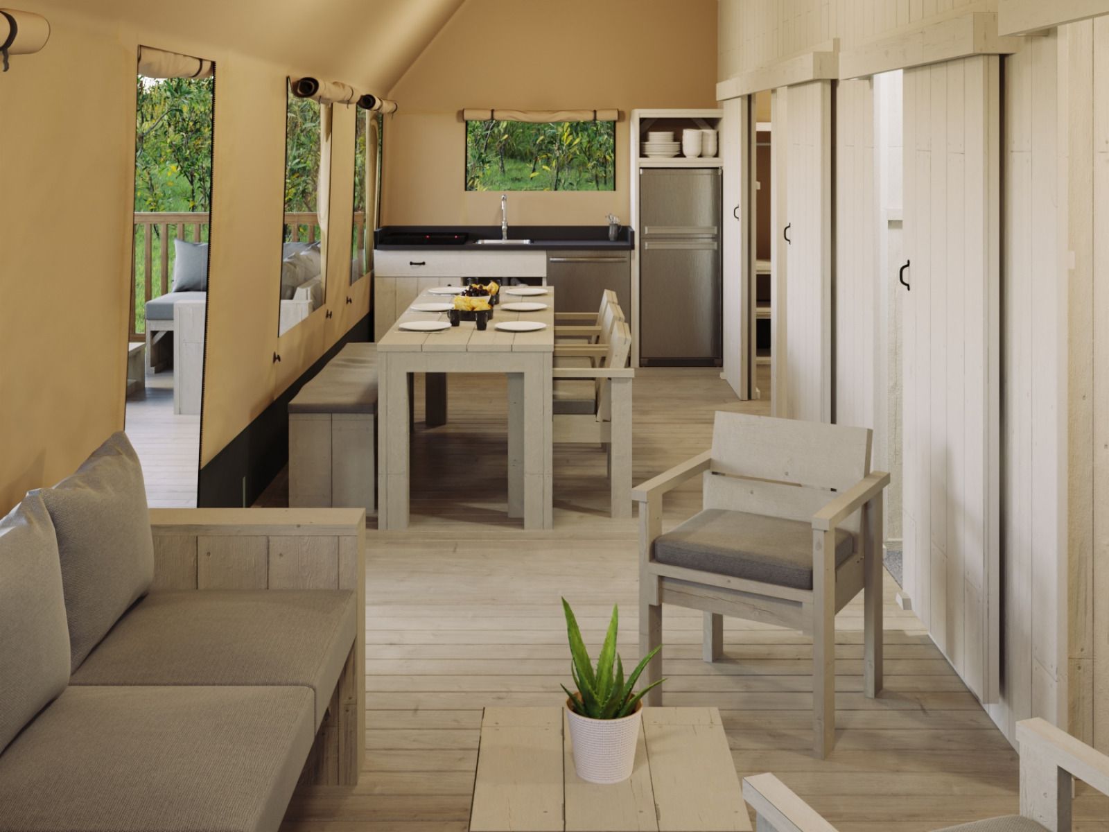 Verblijf 461630 - Tenthuis IJsselmeerkust - De Bosvilla met Kachel