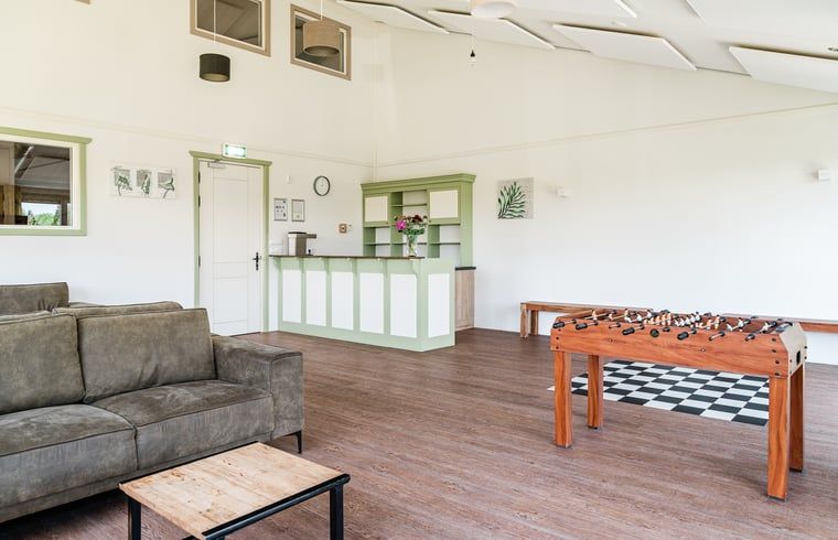 Geraeumiges Wohnzimmer im Ferienhaus in Bovenkarspel mit bequemen Sitzgelegenheiten, IJsselmeerkueste Nordholland.