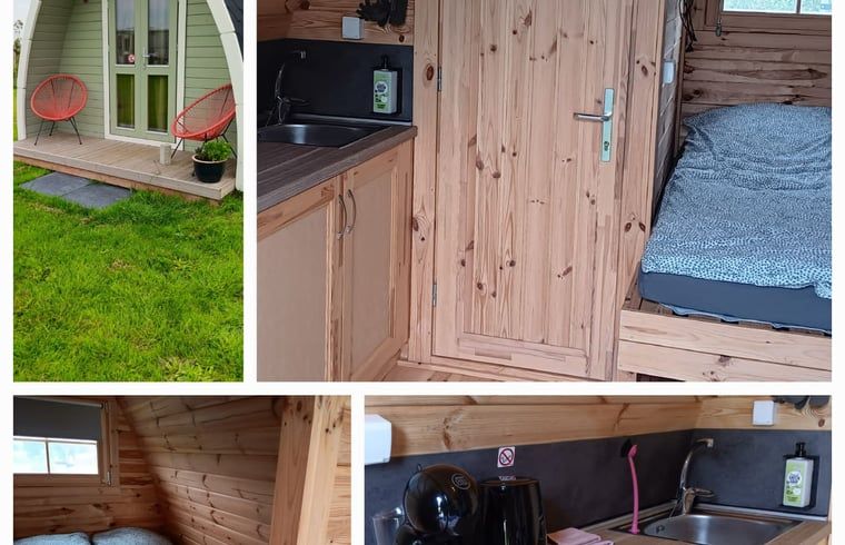 Binnenkant van Huisje in Zuid-Scharwoude, een vakantiehuis in Noord-Holland, met houten interieur en comfortabele voorzieningen.