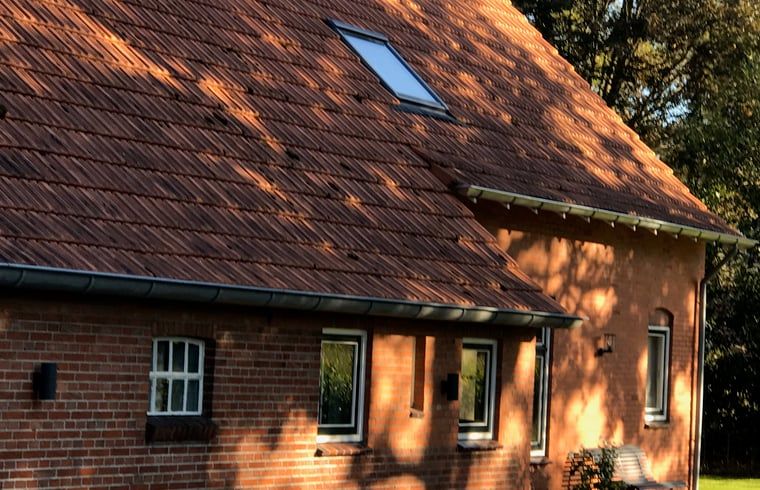 Dachschraege von Cottage in Weerselo, Ferienhaus in Twente, Overijssel mit rustikaler Ausstrahlung.