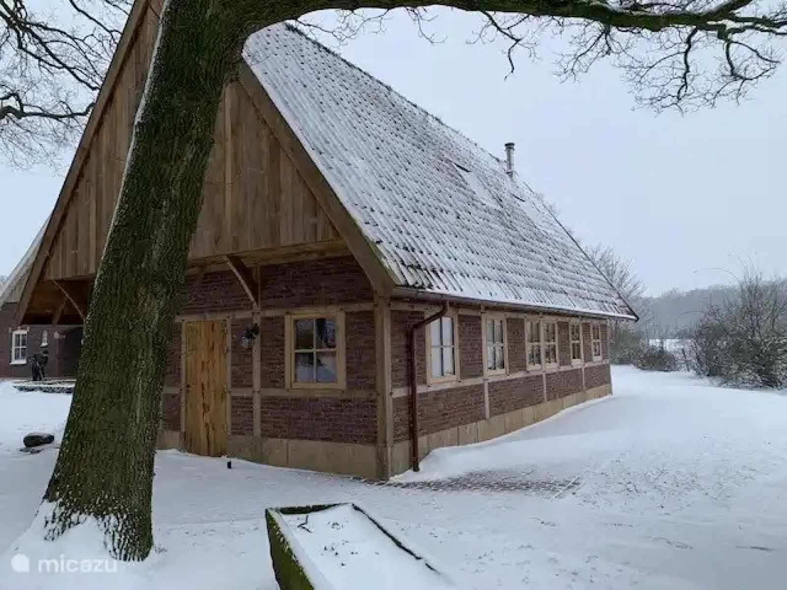 Charmant vakantiehuis OV682 in Tilligte, Twente, met een weids uitzicht over het veld.