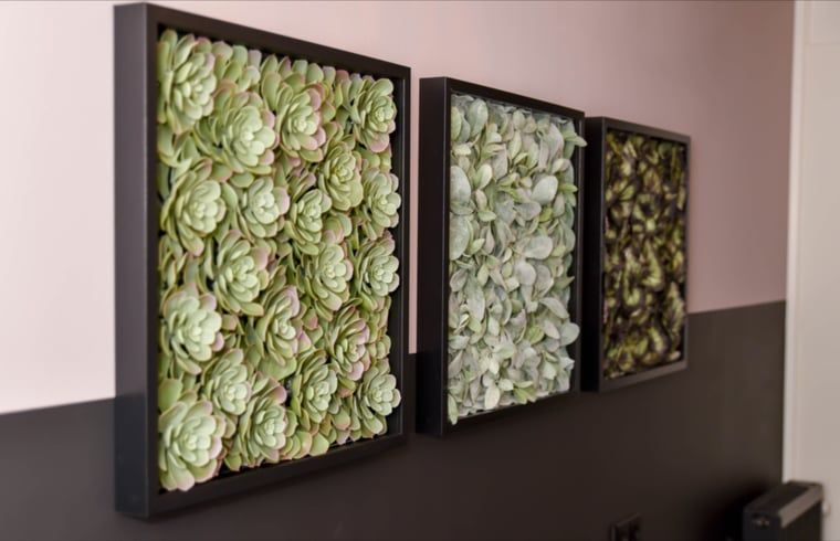 Stijlvolle slaapkamer in Vakantiehuisje in Reutum, Twente met comfortabele bedden en warme kleuren.