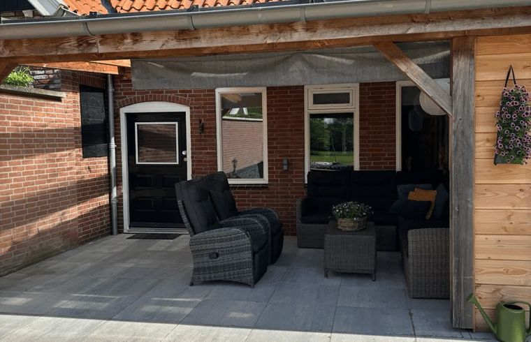 Gemuetliche Veranda im Cottage in Enschede, Ferienhaus in Twente, Overijssel.