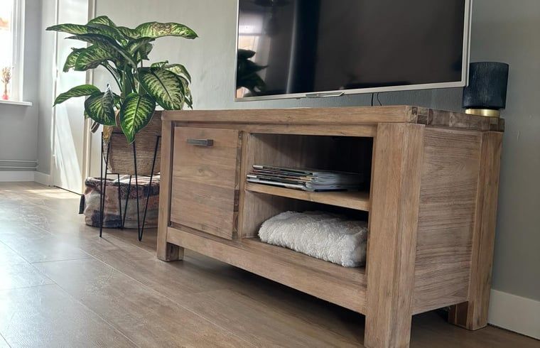 Moderne TV-Ecke im Ferienhaus in Enschede, Ferienhaus in Overijssel.