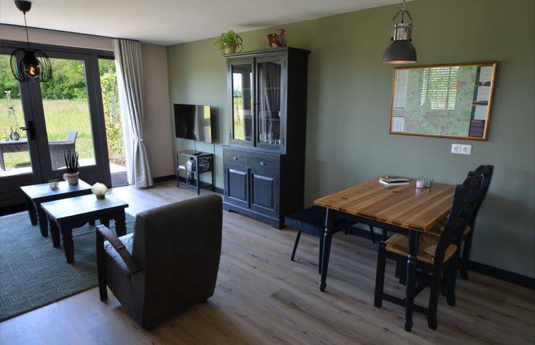 Living room in Holiday home in Denekamp, Twente, overlooking the garden in Overijssel.