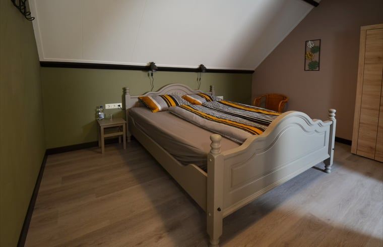 Bedroom with wooden details in Holiday home in Denekamp, Twente, Overijssel.