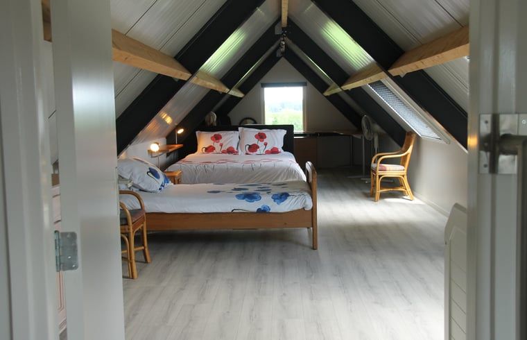 Spacious attic room in cottage in Denekamp, Twente, with two beds. Ideal vacation home for families in Overijssel.