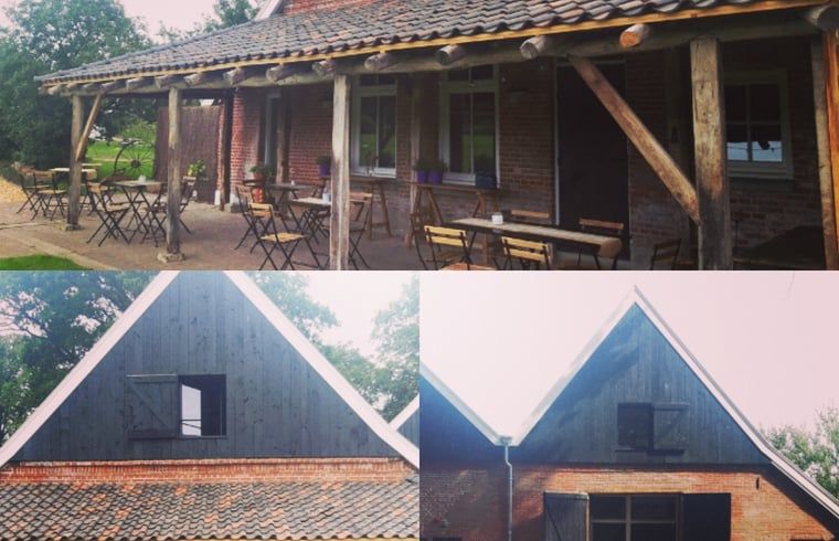 Veranda of Cottage in Losser, vacation home in Twente, Overijssel. Enjoy peace and nature on the terrace.