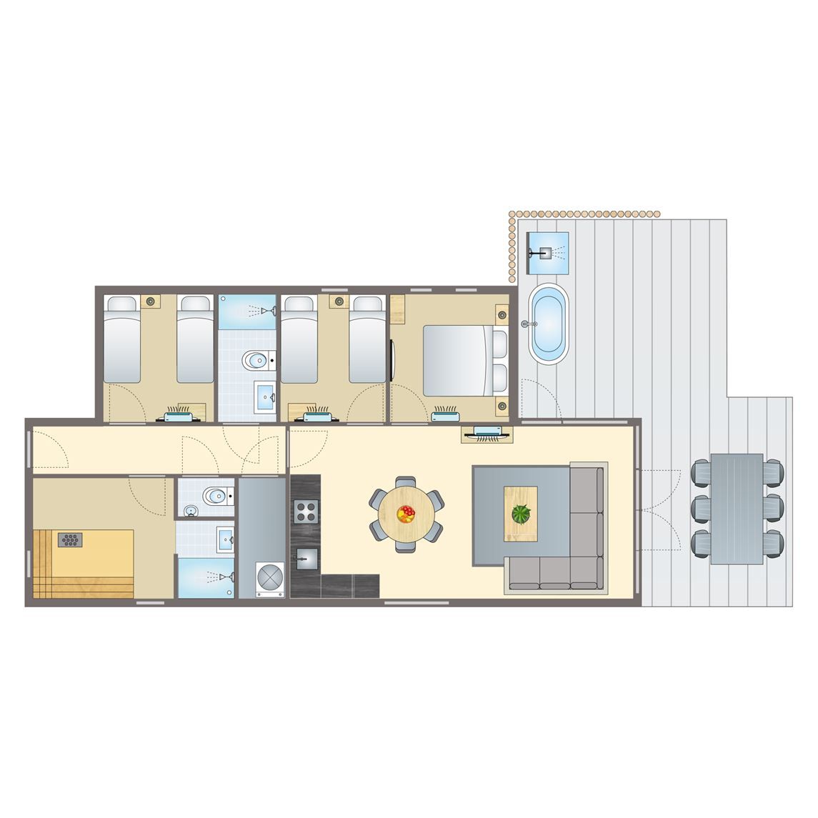 Unterkunft 524220 - Bungalow Twente - Sallandse Heuvelrug | 6-persoons woning | 6ELW