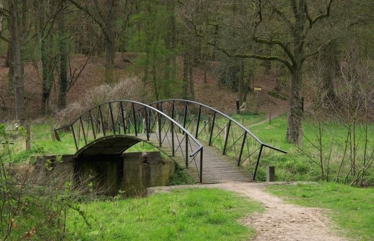 Pittoreske brug nabij Huisje in Buurse, vakantiehuis in het groene landschap van Twente, Overijssel.