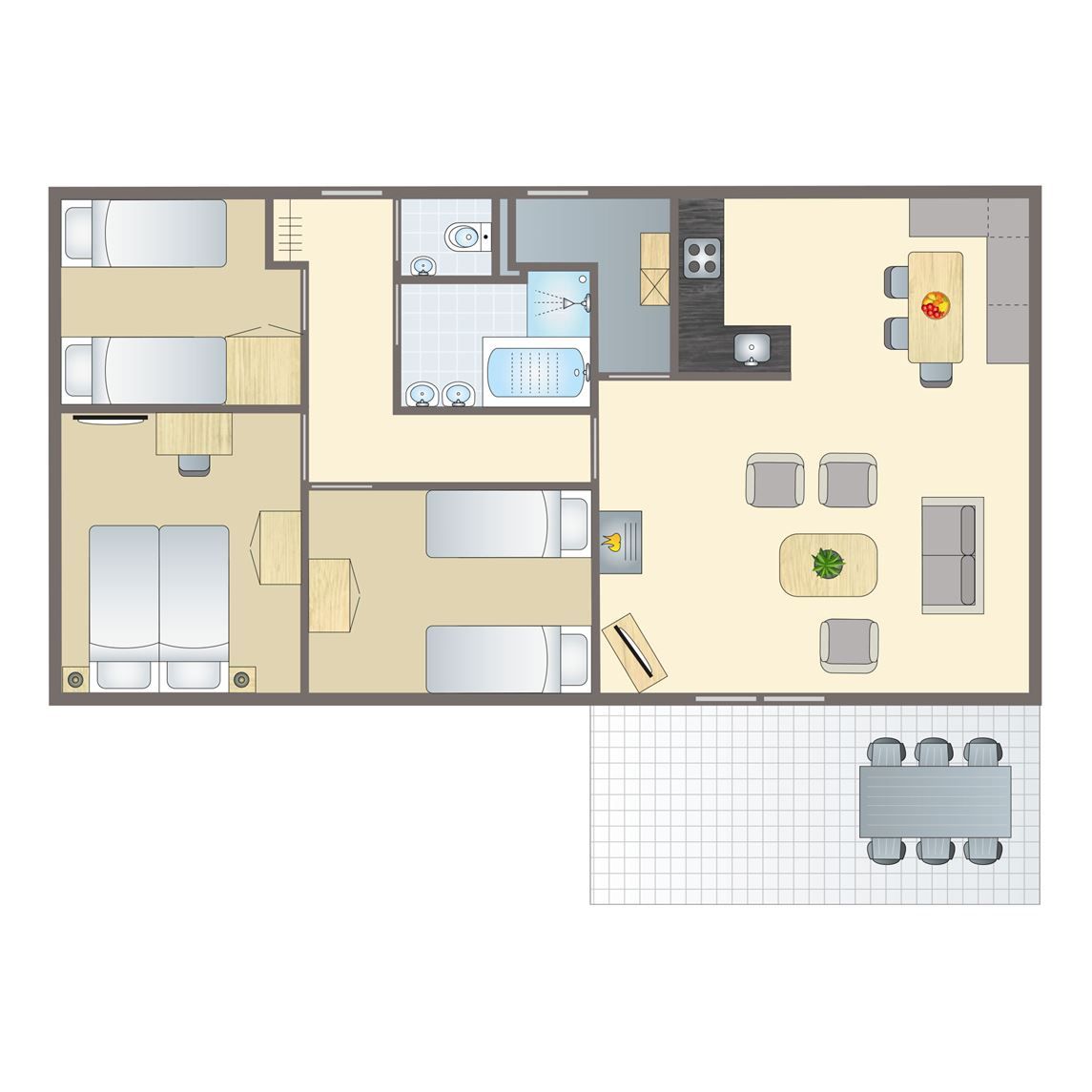 Unterkunft 5302142 - Bungalow Salland - Twenhaarsveld | 6-persoons bungalow | 6C