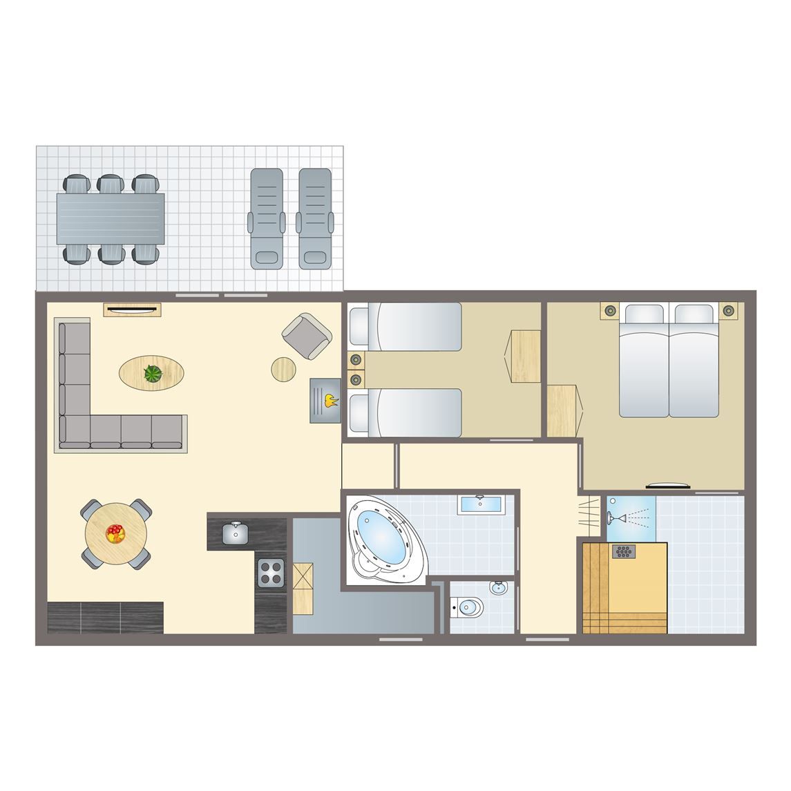 Unterkunft 5302151 - Bungalow Salland - Twenhaarsveld | 4-persoons wellnessbungalow | 4LW