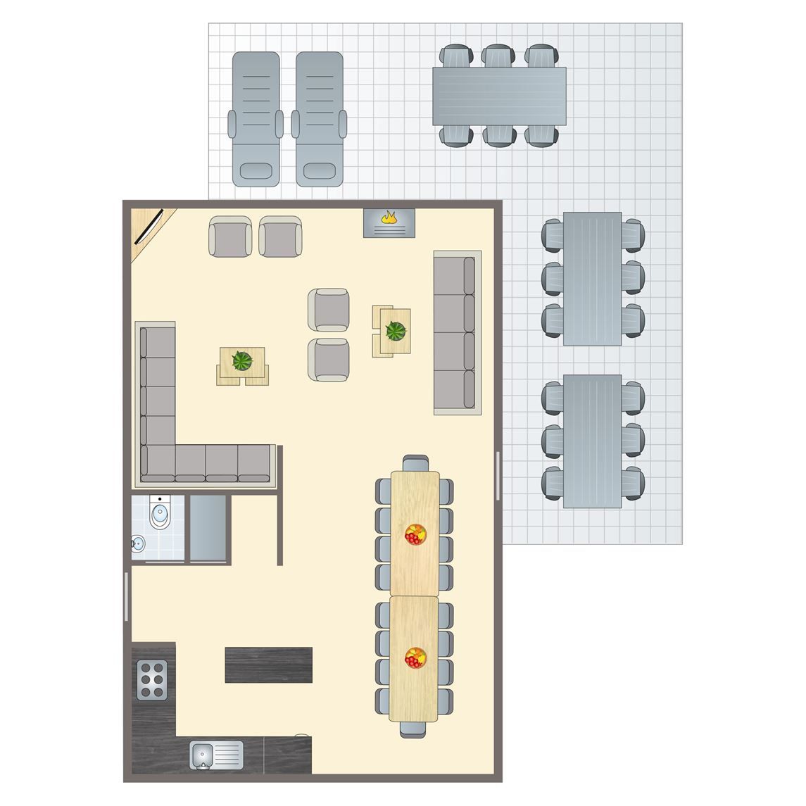 Guest house 5302157 - Bungalow Salland - Twenhaarsveld | 18-persoons reuniebungalow | 18C