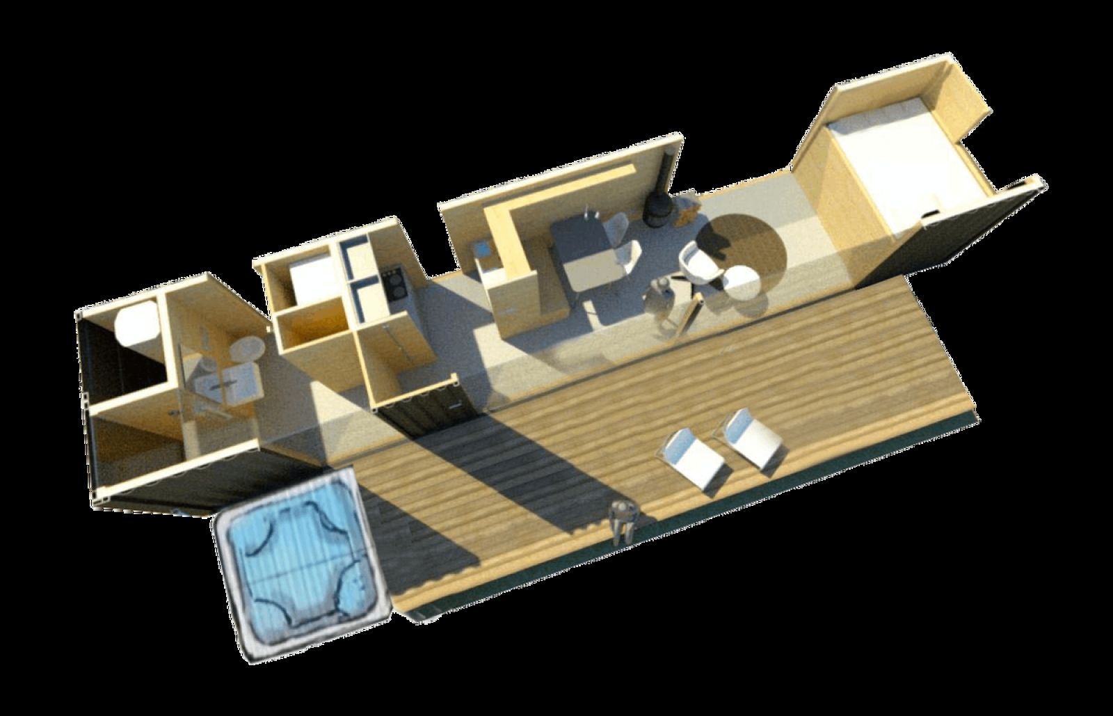 Verblijf 5302163 - Vakantiewoning Salland - Skydeck Cabin
