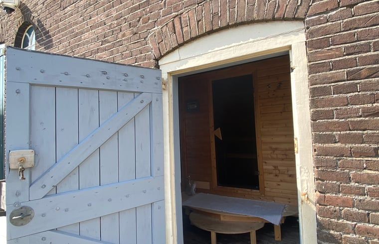 Sauna in outbuilding of cottage in Wijhe, Salland, Overijssel.