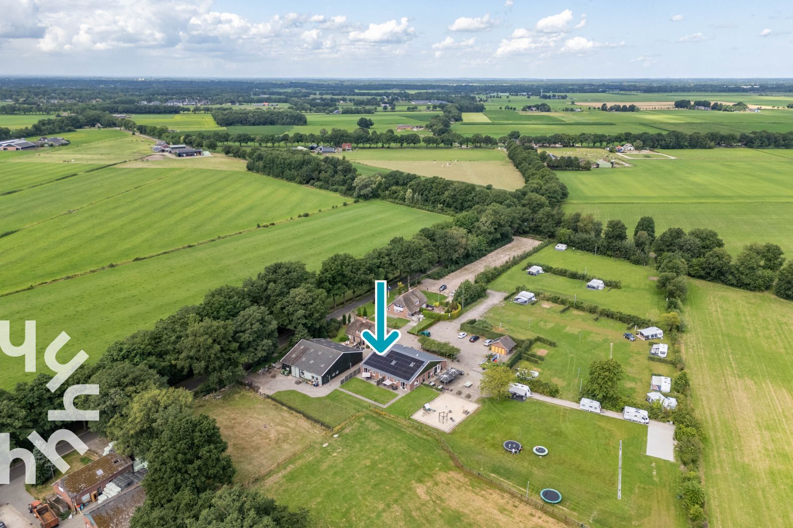 Fahrradweg in der Naehe des Ferienhauses OV242, Luttenberg, Overijssel.