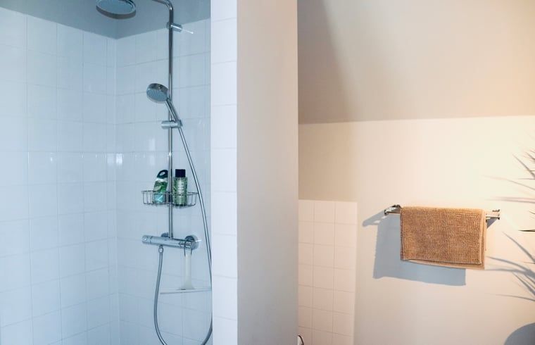 Spacious shower in Cottage in Zwolle, vacation accommodation in Overijssel.
