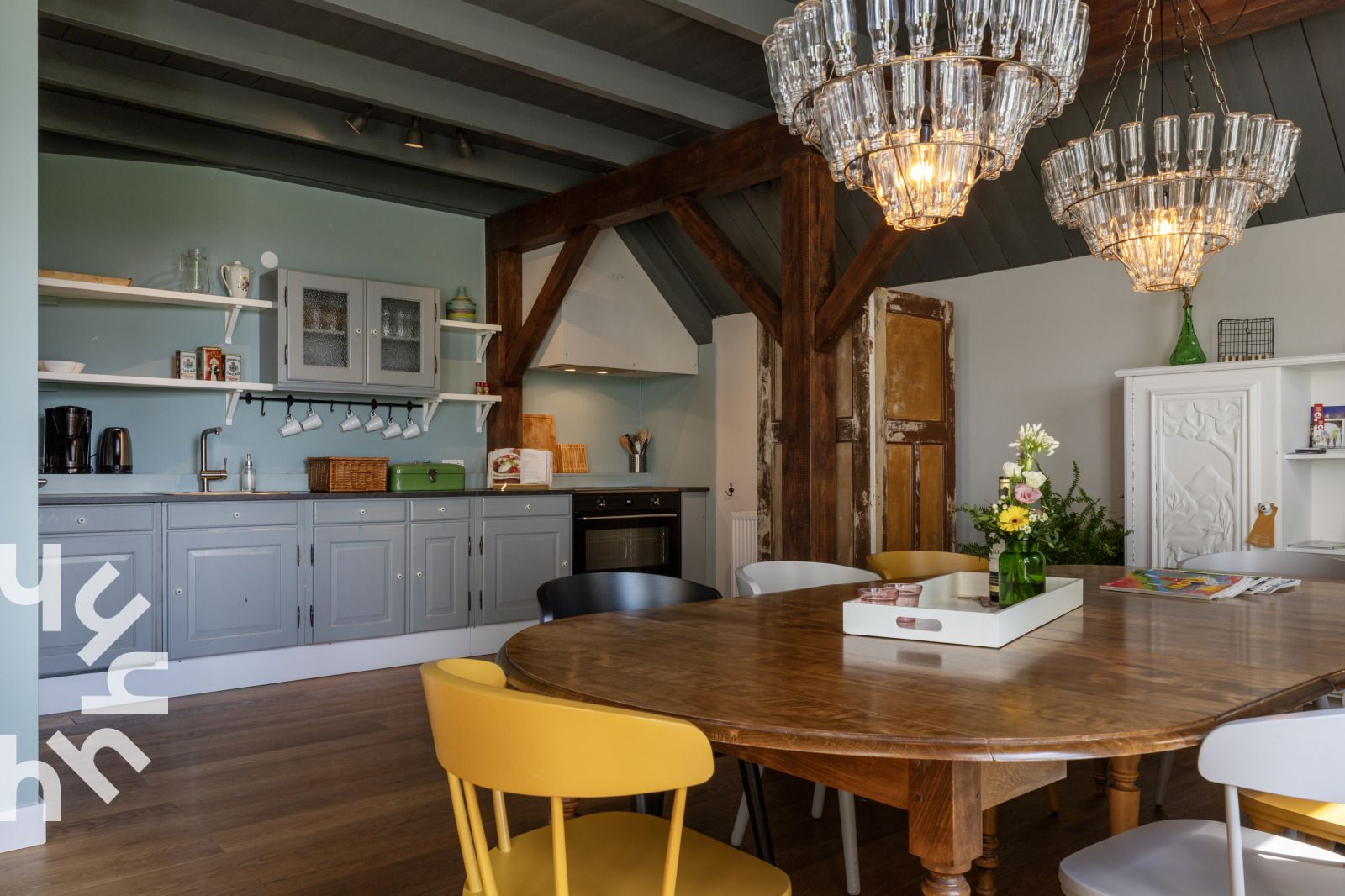 Houtgestookte vuurplaats in OV528 vakantiehuis in Zwolle, gezellig voor avonden in Salland, Overijssel