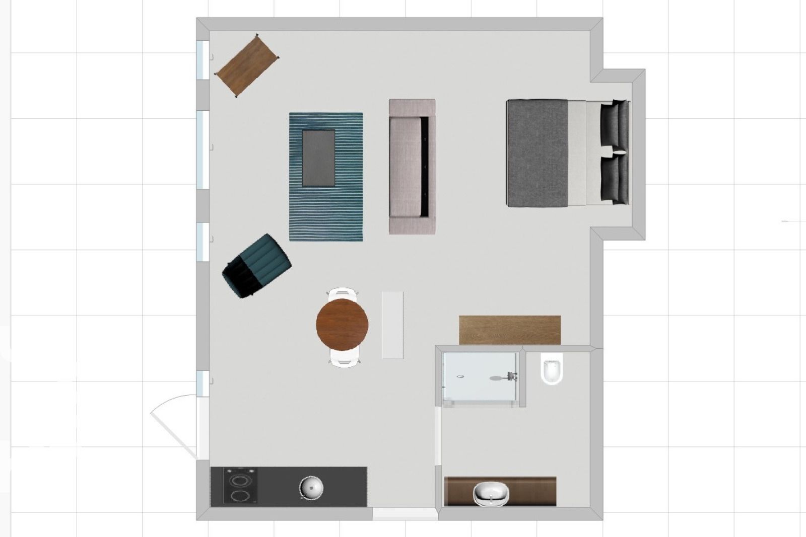 Plattegrond van OV529 vakantiehuis in Zwolle, Salland, met overzicht van indeling.