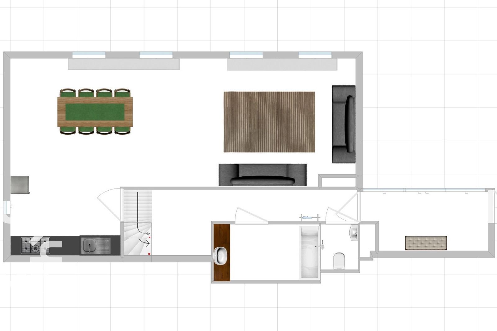 Expansive garden at OV530 vacation home, Zwolle, Overijssel with countryside views.